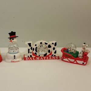 Disney Snow Dome Globe 101 Dalmatians McDonalds 1996 -Complete Set of 4